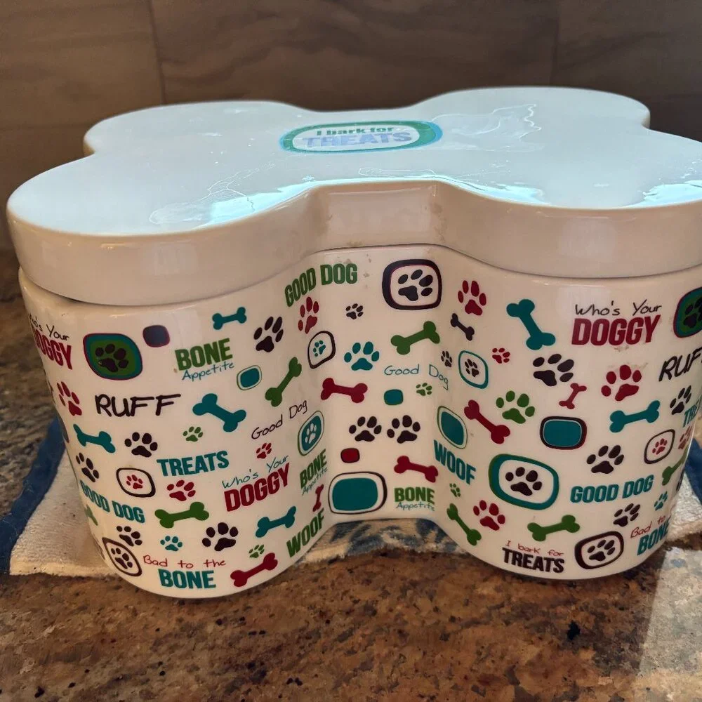 Ceramic Dog Treat Container